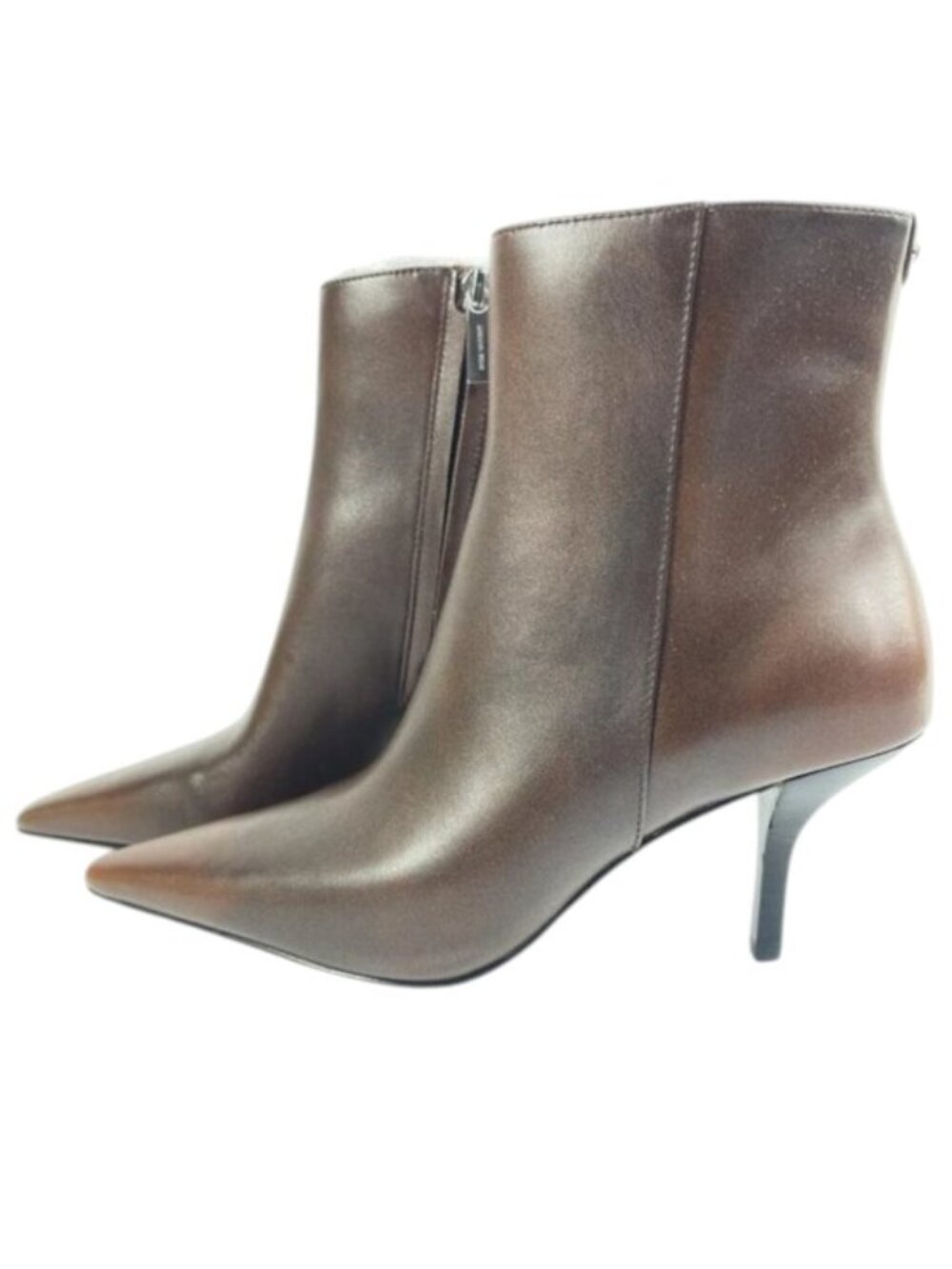 NEW MICHAEL KORS Selina Heeled Bootie Boots Womens Size 7 Brown Leather